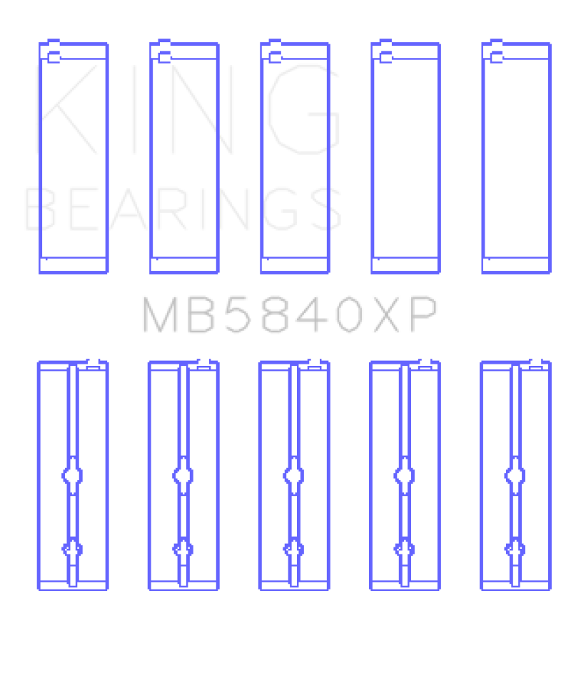 King Chrysler 300 Srt8 (Size 0.26) pMaxBlack Coated Main Bearing Set