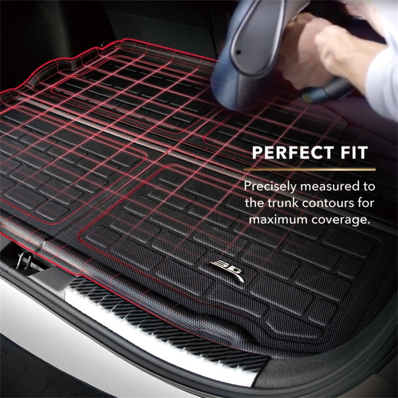 3D MAXpider 2016-2021 Honda Pilot Cross Fold (Behind 2nd Row) Kagu Cargo Liner - Black