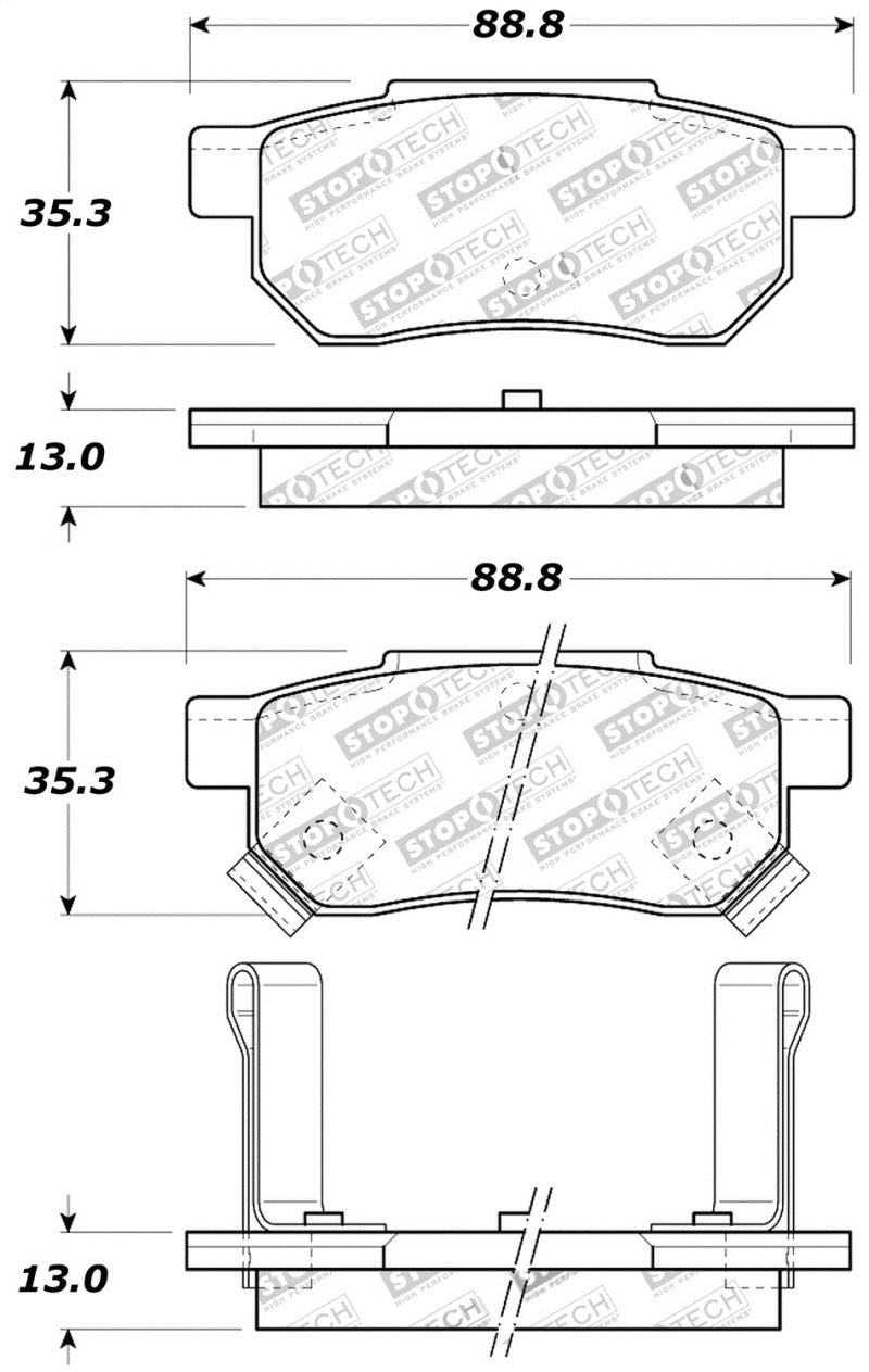 StopTech Performance 90-01 Integra (exc. Type R)/90-93 Civic EX Coupe w rear disc & abs/99-00 Civic