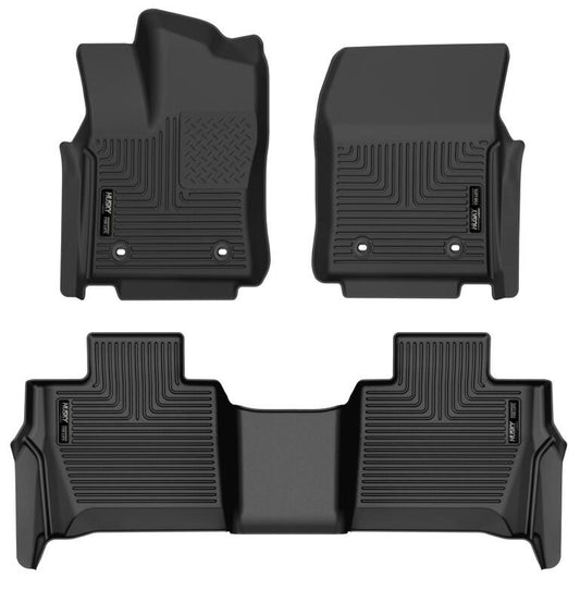 Husky Liners 23-24 Toyota Sequoia WeatherBeater Front & Second Row Floor Liners - Black