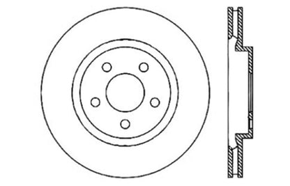 StopTech 05-09 Chrysler 300 (5.7L V8 exc SRT-8) Rear Left Slotted & Drilled Rotor