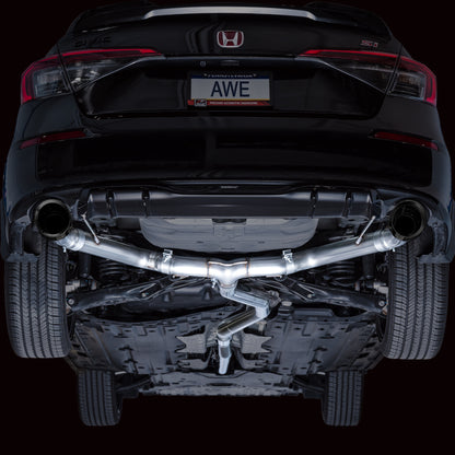 AWE Tuning 22+ Honda Civic Si/Acura Integra Track Edition Catback Exhaust - Dual Diamond Black Tips