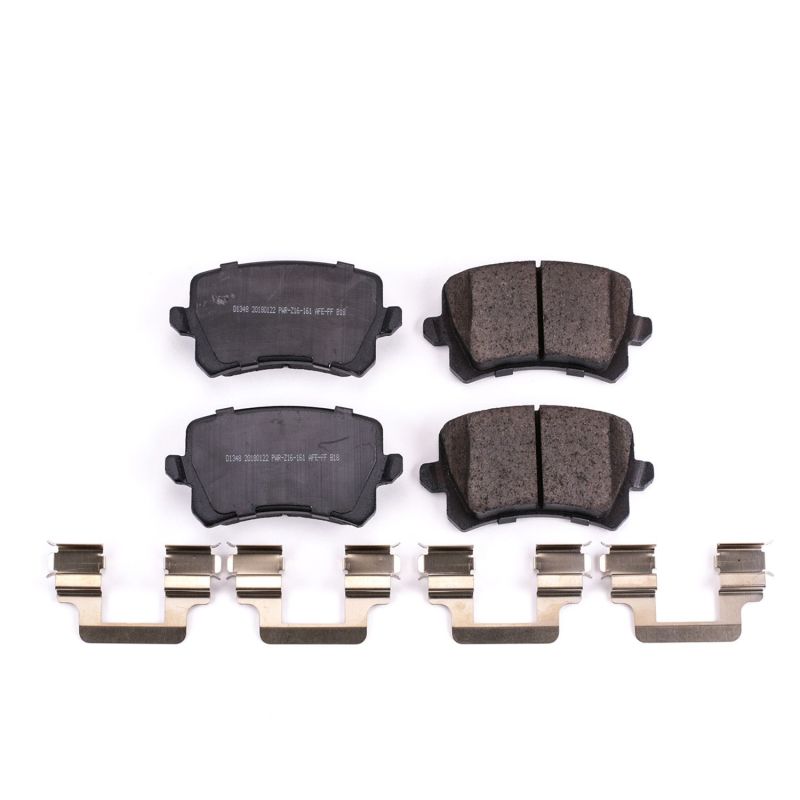 Power Stop 2015 Audi Q3 Rear Z17 Evolution Ceramic Brake Pads w/Hardware