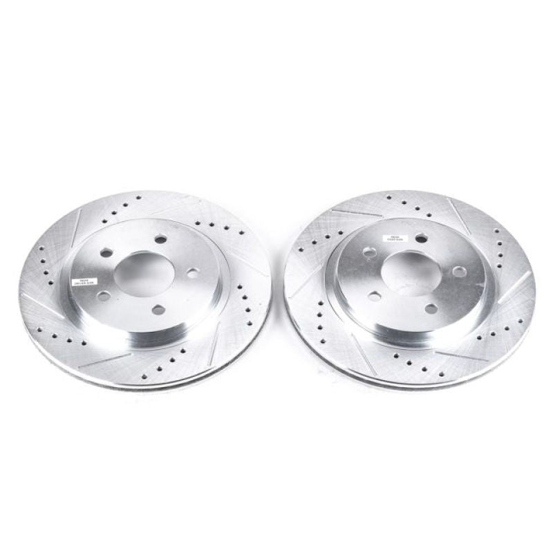 Power Stop 05-14 Ford Mustang Rear Evolution Drilled & Slotted Rotors - Pair