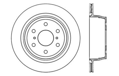 StopTech 05-10 GMC Sierra (w/ Rear Drum) / 07-09 GMC Yukon Rear Right Slotted & Drilled Rotor