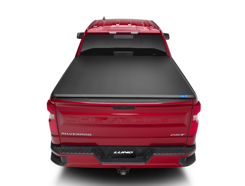 Lund 14-17 Chevy Silverado 1500 (8ft. Bed) Genesis Tri-Fold Tonneau Cover - Black