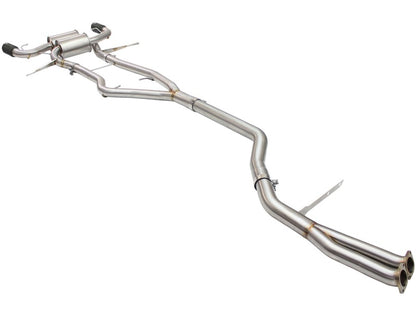 aFe MACHForce XP SS-304 Black Tip 3.0in-2.5in Dia Cat Back Exhaust 11-13 BMW 335i (E90/E92) 3.0L