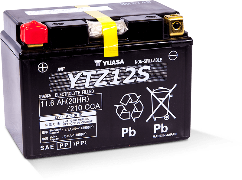 Yuasa YTZ12S Maintenance Free AGM 12-Volt Battery