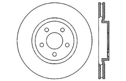 StopTech 05-09 Chrysler 300 (5.7L V8 exc SRT-8) Front Left Slotted & Drilled Rotor