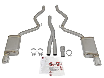 aFe MACHForce XP Exhausts Cat-Back SS-304 EXH w/ Polished Tips 15-16 Ford Mustang EcoBoost 2.3L (t)