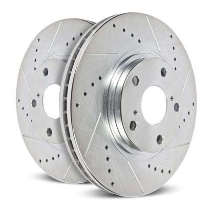 Power Stop 05-14 Ford Mustang Rear Evolution Drilled & Slotted Rotors - Pair