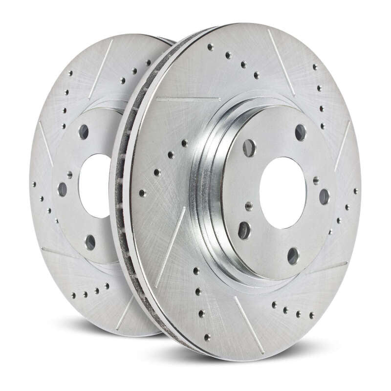 Power Stop 95-00 Chrysler Cirrus Front Evolution Drilled & Slotted Rotors - Pair