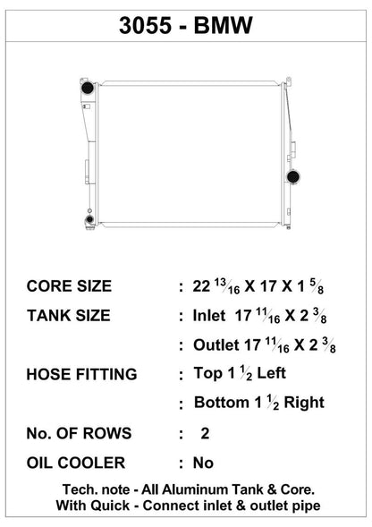 CSF 99-06 BMW 323i / 99-05 BMW 325i / 99-06 BMW 328i / 99-05 BMW 330i / 03-05 BMW Z4 Radiator