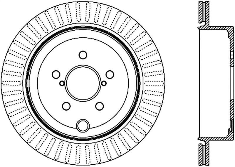 StopTech Power Slot 13 Scion FR-S / 13 Subaru BRZ Rear Right Slotted Rotor