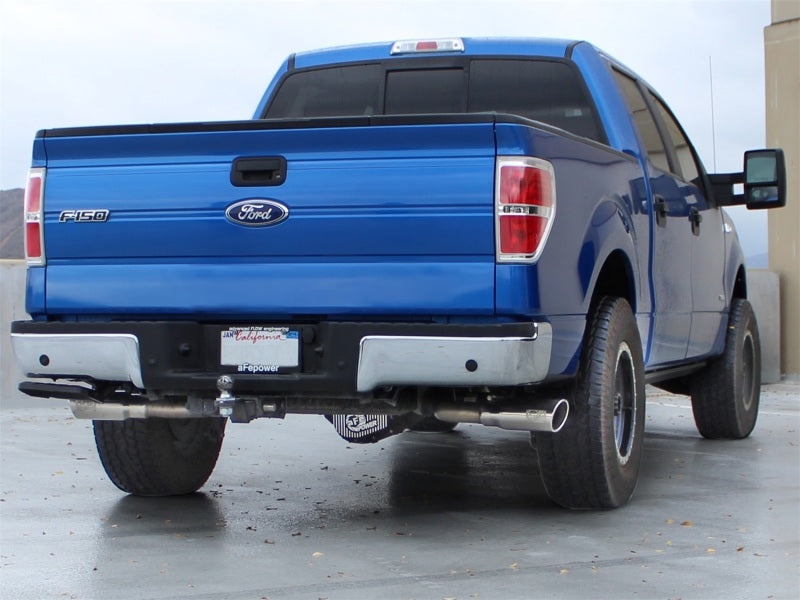 aFe MACHForce XP Exhausts 3inSS Dual Side Exit Cat-Back 11-14 Ford F150 Ecoboost V6-3.5L (TT)