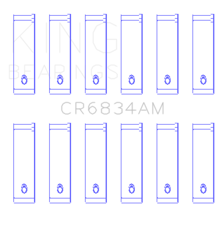 King Engine Bearings Chrysler 3.3/3.8 V6 +.002 Os/Od (Size +0.75mm) Connecting Rod Bearing Set