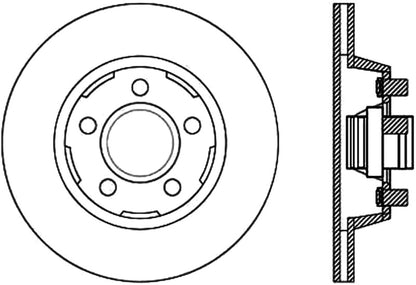 StopTech 64-67 Ford Mustang Cryo Slotted Front Right Sport Brake Rotor