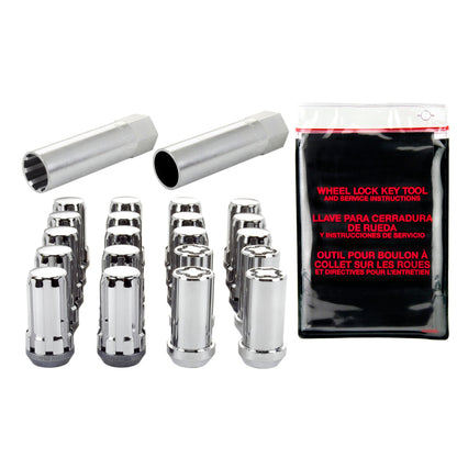 McGard SplineDrive Tuner 5 Lug Install Kit w/Locks & Tool (Cone) M14X1.5 / 22mm Hex - Chrome