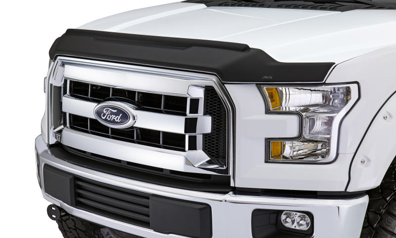 AVS 09-14 Ford F-150 Aeroskin II Textured Low Profile Hood Shield - Black