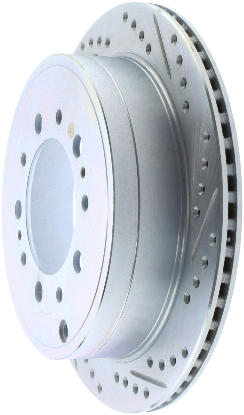 StopTech Select Sport 13-17 Toyota Land Cruiser Sport Drilled / Slotted Rear Driver-Side Brake Rotor