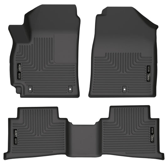 Husky Liners 21-22 Kia Seltos WeatherBeater Front & 2nd Seat Floor Liners - Black