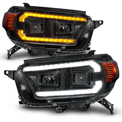 ANZO 10-13 Toyota 4Runner Projector Headlights - Black