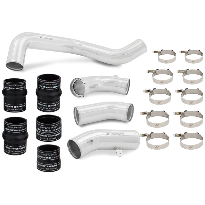 Mishimoto 17-19 GM L5P Duramax Intercooler Kit - Silver w/ Polished Pipes