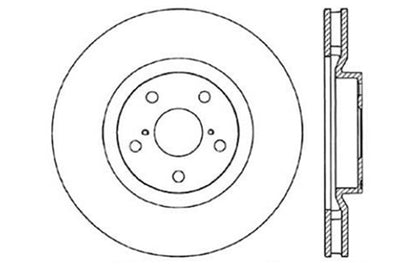 StopTech 5/93-98 Toyota Supra Turbo Left Front Slotted & Drilled Rotor