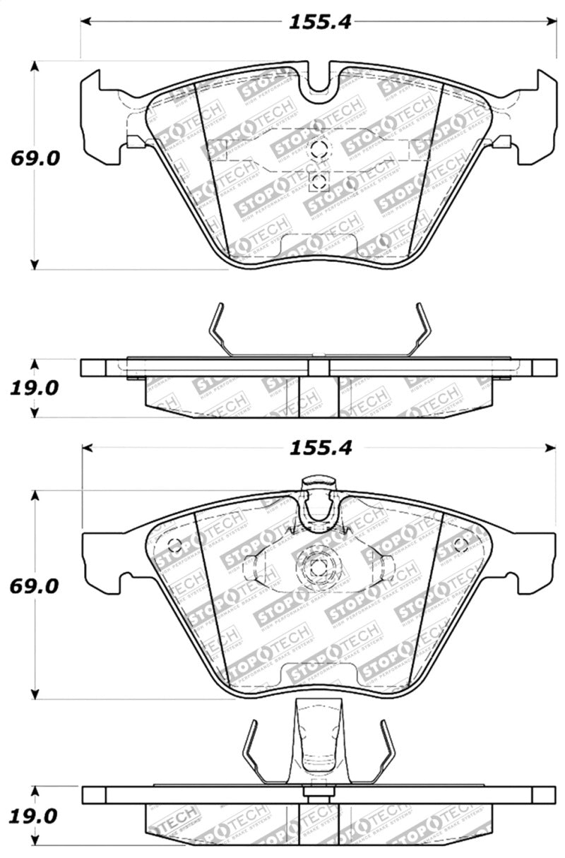 StopTech Performance 11-12 BMW Z4 (E86) / 07-11 335 Series (E90/92/93/F30) Front Brake Pads